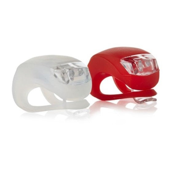Fiets verlichtingsset 2 LEDS - wit en rood Fiets verlichtingsset 2 LEDS - wit en rood
